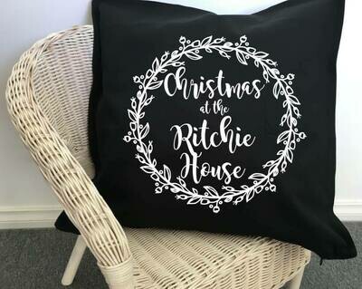 Elegant personalised Christmas cushion cover- Custom holiday decor for the home Home decor- Christmas decoration- Christmas home