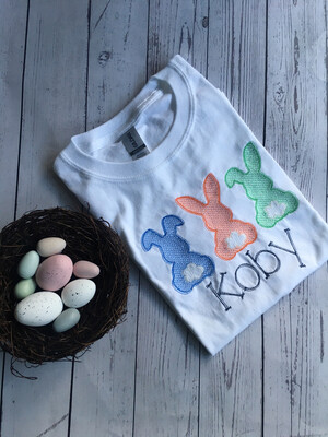 Embroidered Easter bunny Shirt personalised