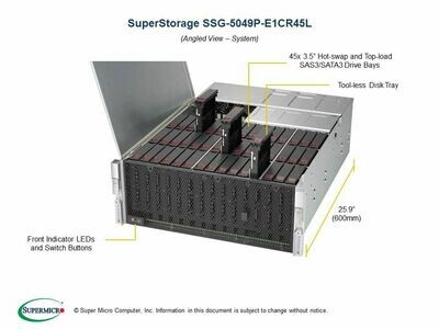 45x 3.5" SAS3/SATA3 - 1x CPU
________________________
SUPERMICRO SuperStorage