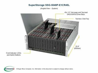 45x 3.5" SAS3/SATA3 - 1x CPU
________________________
SUPERMICRO SuperStorage