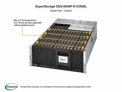 60x 3.5" SAS3/SATA3 - 1x CPU
________________________
SUPERMICRO SuperStorage