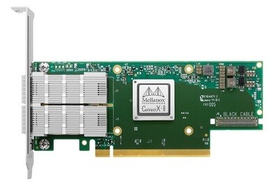 NVIDIA Mellanox
ConnectX-6 VPI Original-Adapter, HDR IB (200Gb/s) and 200GbE, dual-port QSFP 56, PCIe 4.0 x16, 
4 Jahre Garantie, sofort lieferbar