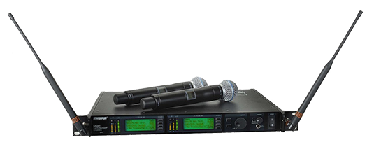 Liaison UHF Shure UR4D avec 2 micros Bêta 58A