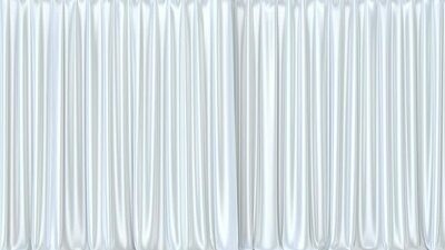 Rideau blanc de 6 x 4m