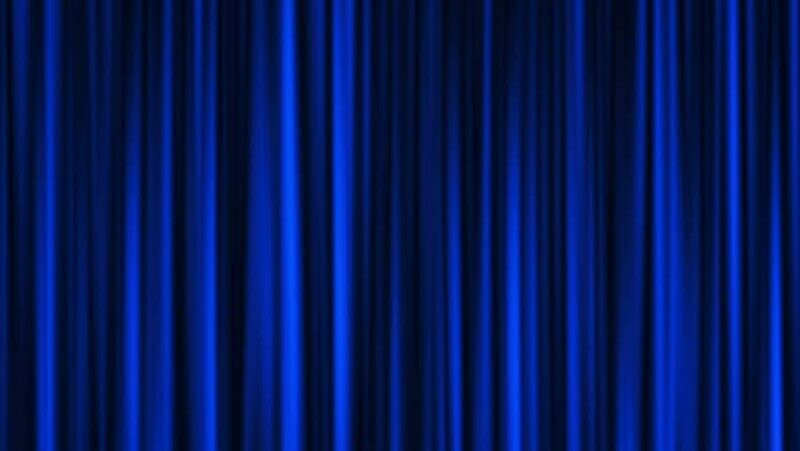 Rideau bleu azur de 6 x 3m