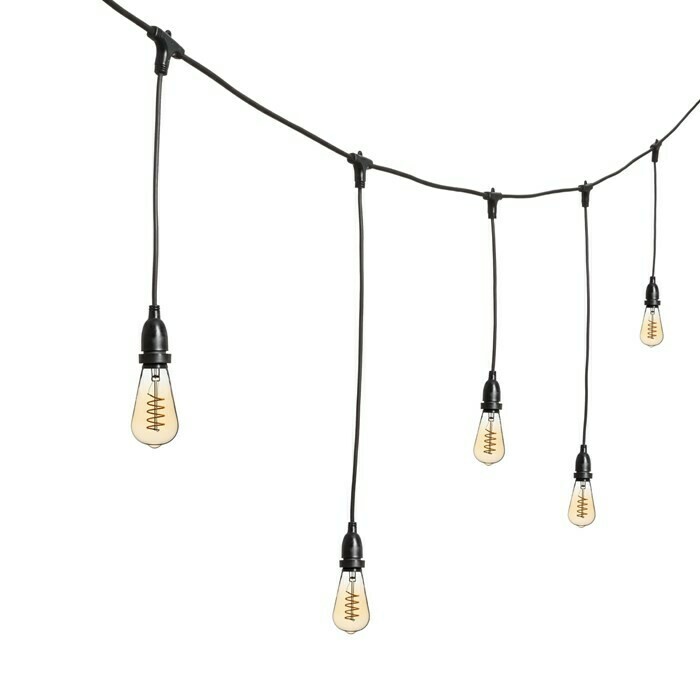 Guirlande à suspension vintage Edison de 10m (blanc chaud)
