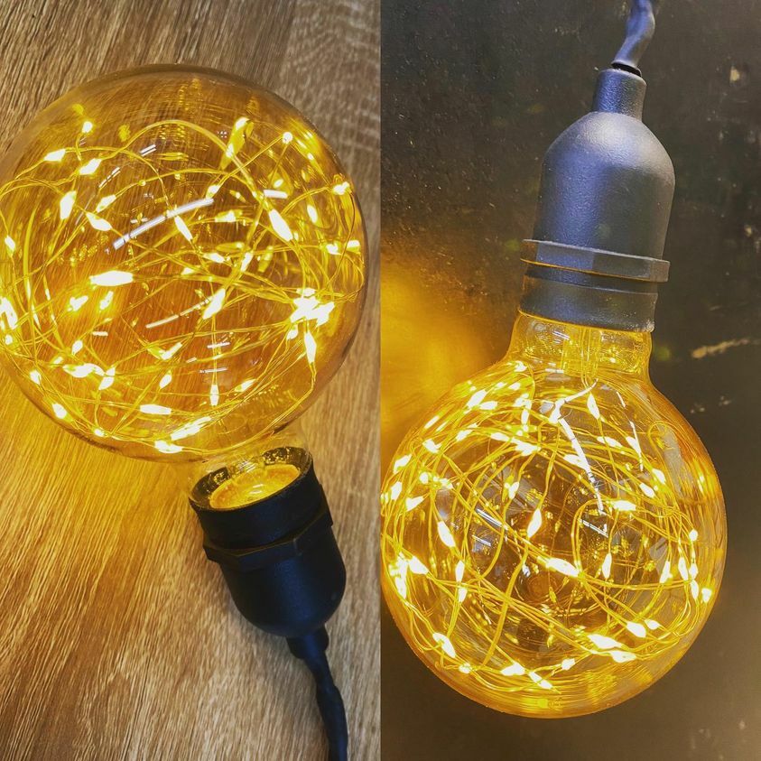 Suspension &quot;araignée&quot; avec 5 lampes LED vintage Edison