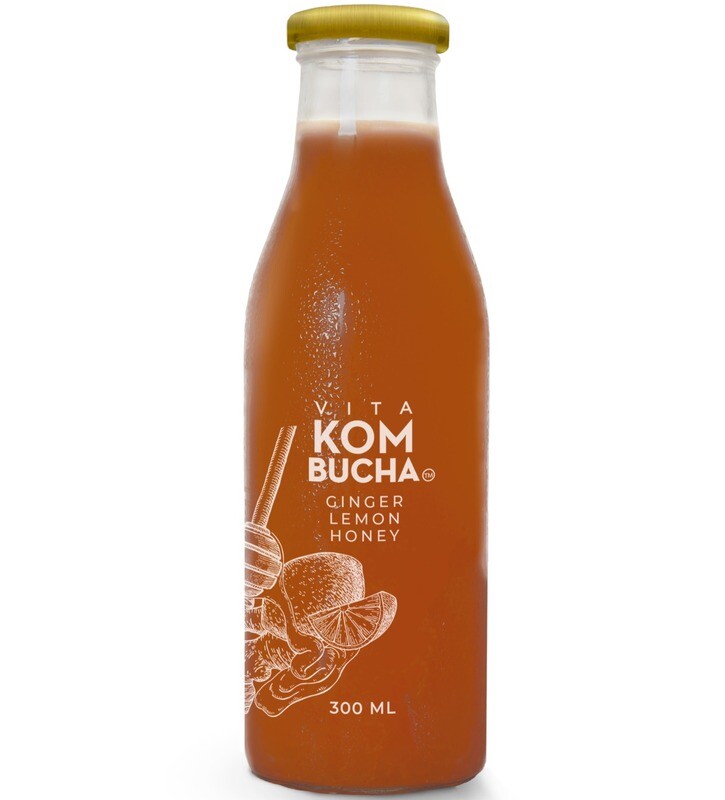 Ginger Lemon Honey Kombucha