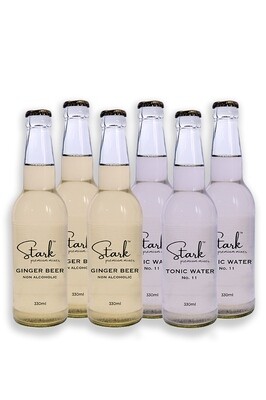 Ginger Beer (Non-Alcoholic) & Tonic Water Combo - Six Pack
