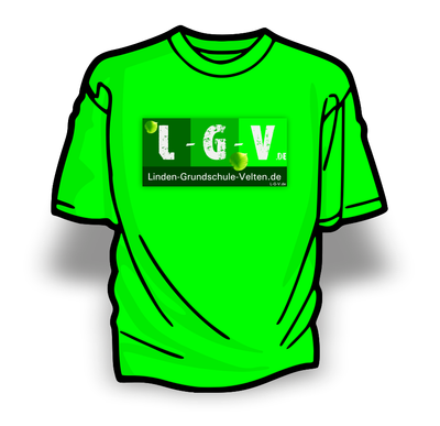 Schul-T-Shirt mit Logo der Lindengrundschule Velten