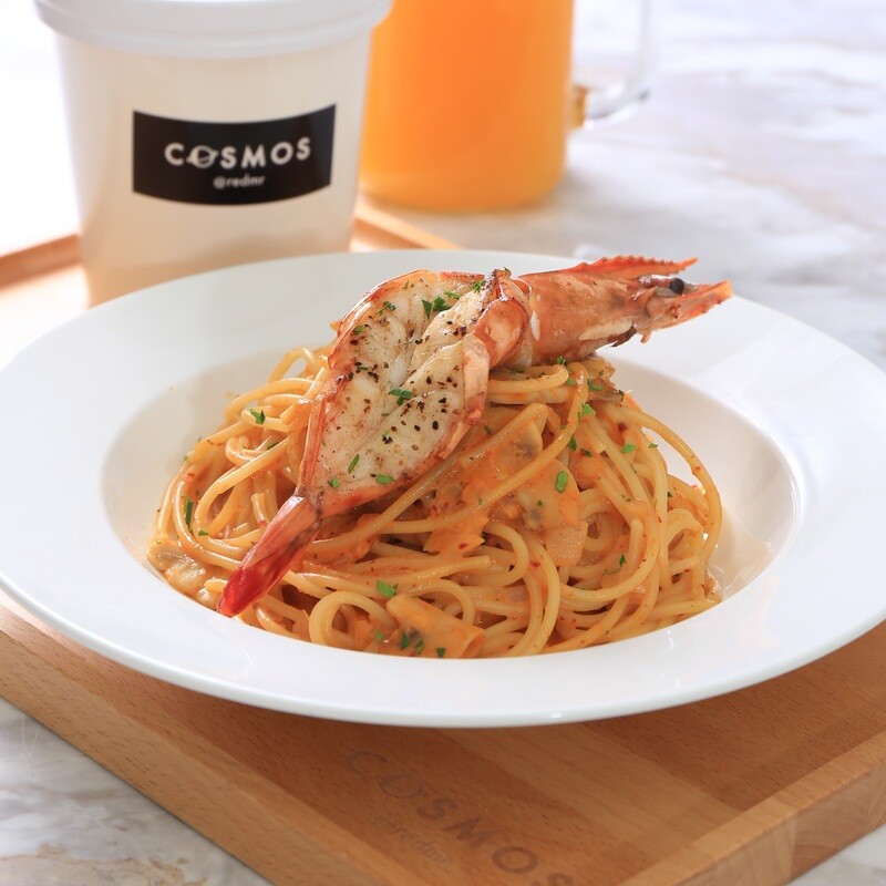 Thai Red Curry Spaghetti with Prawn