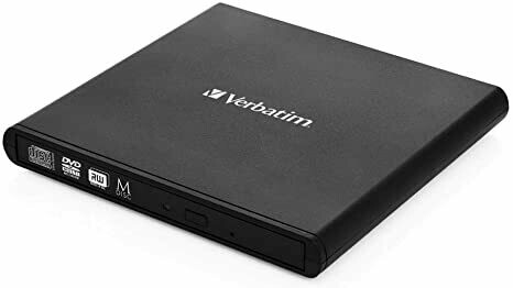 Verbatim 98938 External Slimline USB 2.0 Mobile CD/DVD Writer - Black