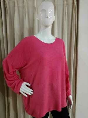 BUZO ESCOTE EN V ROSADO
