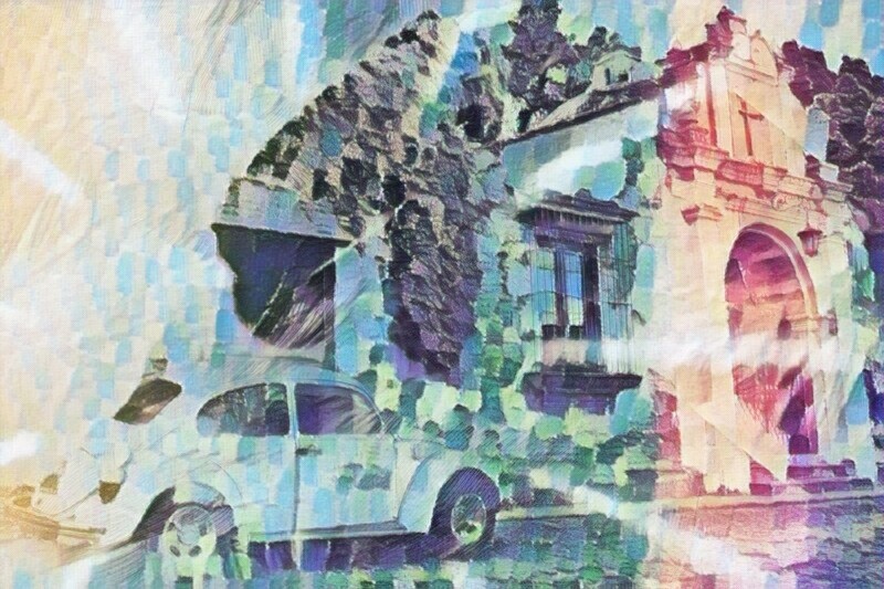My Vintage Bug Visits Church