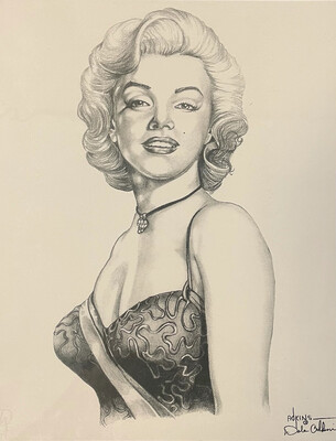 My Marilyn Monroe Drawing Portrait Print