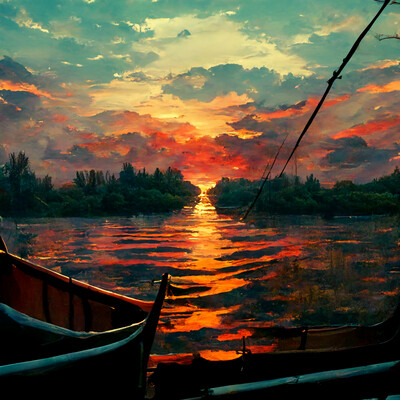 My boat Sunset