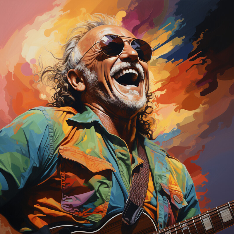 Rhythm Of Paradise Original Art Tribute To Jimmy Buffett