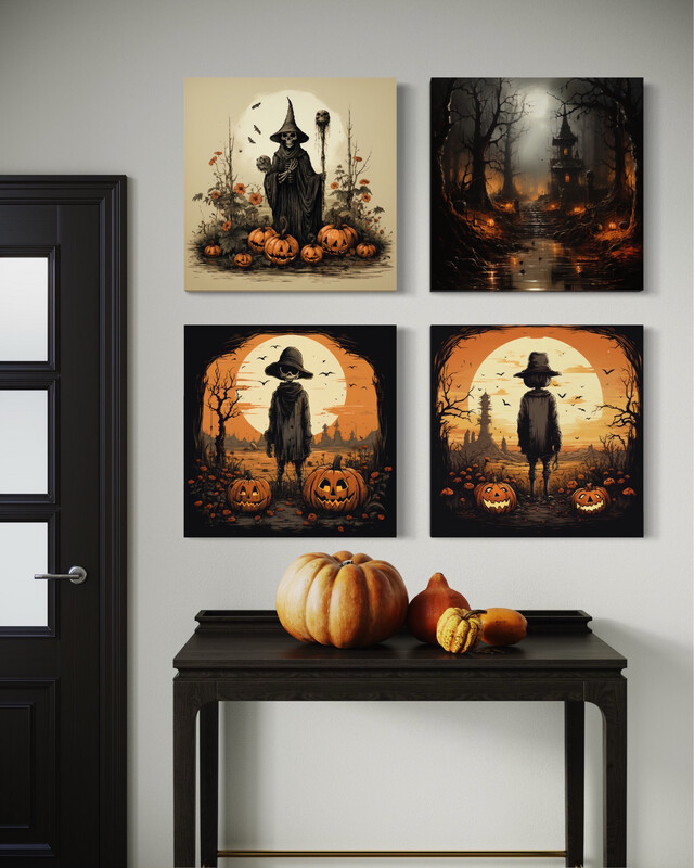 Halloween Art Collection 4 Piece Set