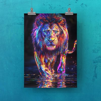 Ethereal Radiance – The Prismatic Lion