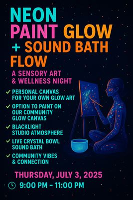 Neon Paint & Black Light Sound Bath Experience Event Ticket