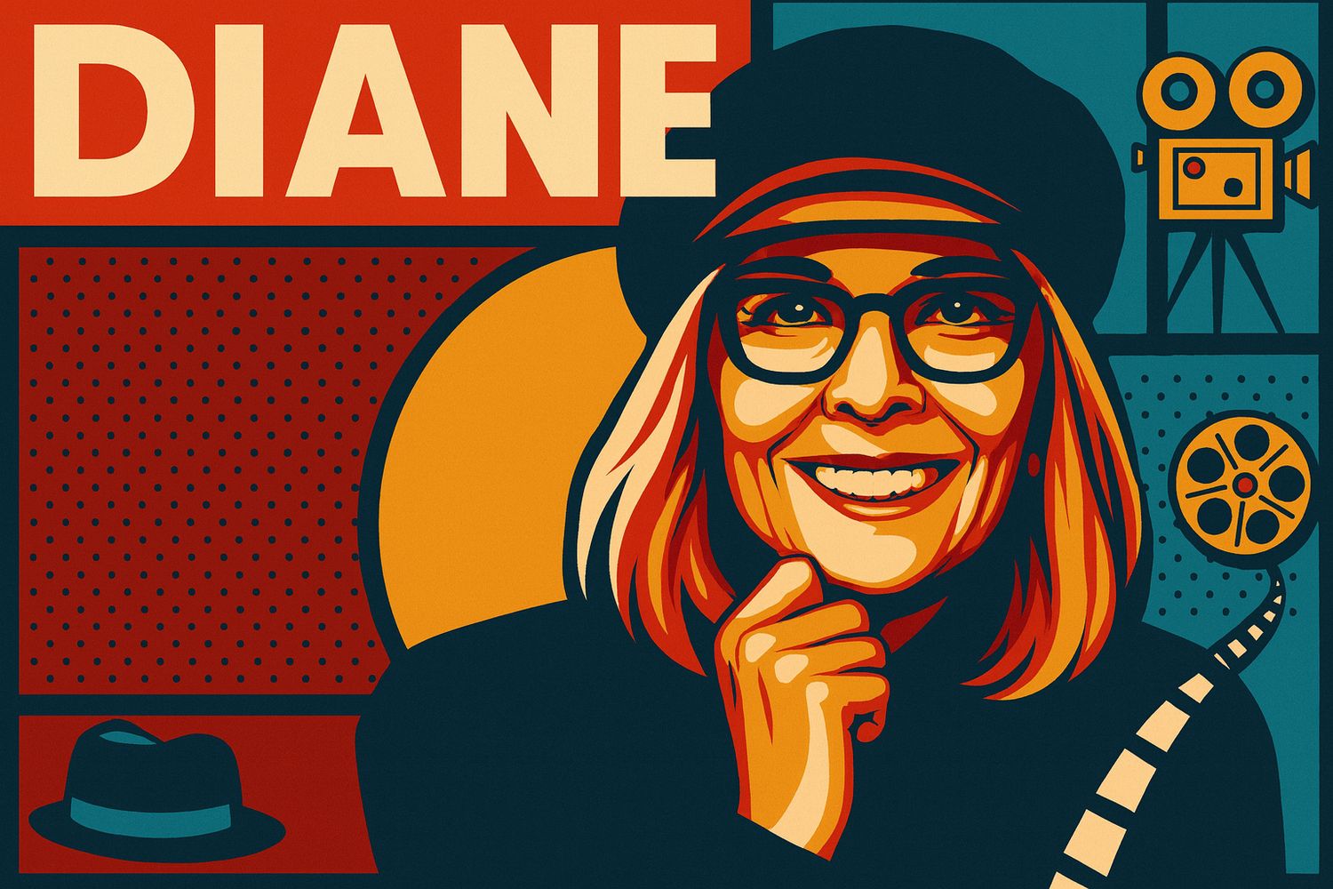 Diane Keaton AI Art Silver Screen Reverie