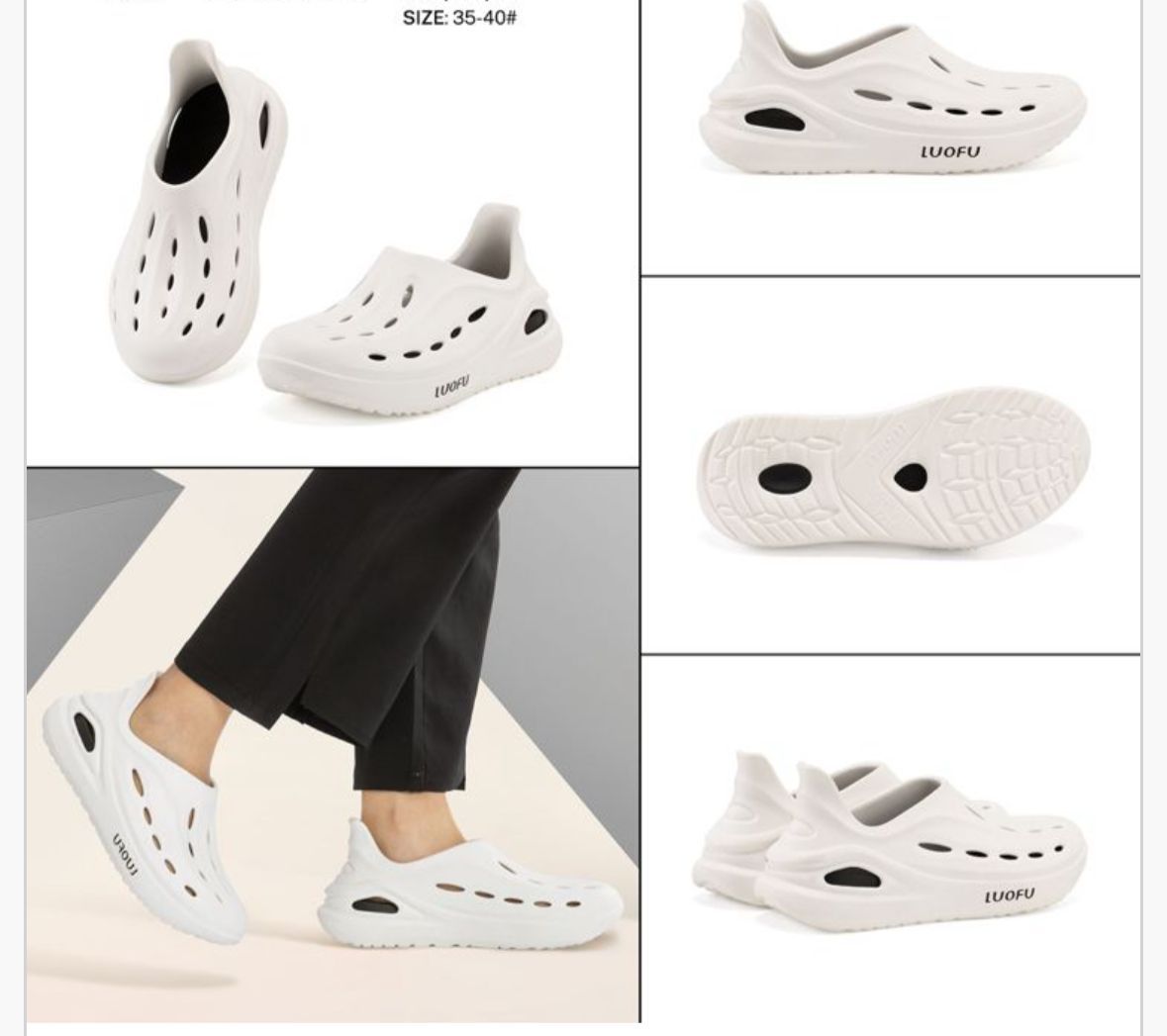SCARPE DA MARE EVA LOUFU COLORE BIANCO DONNA