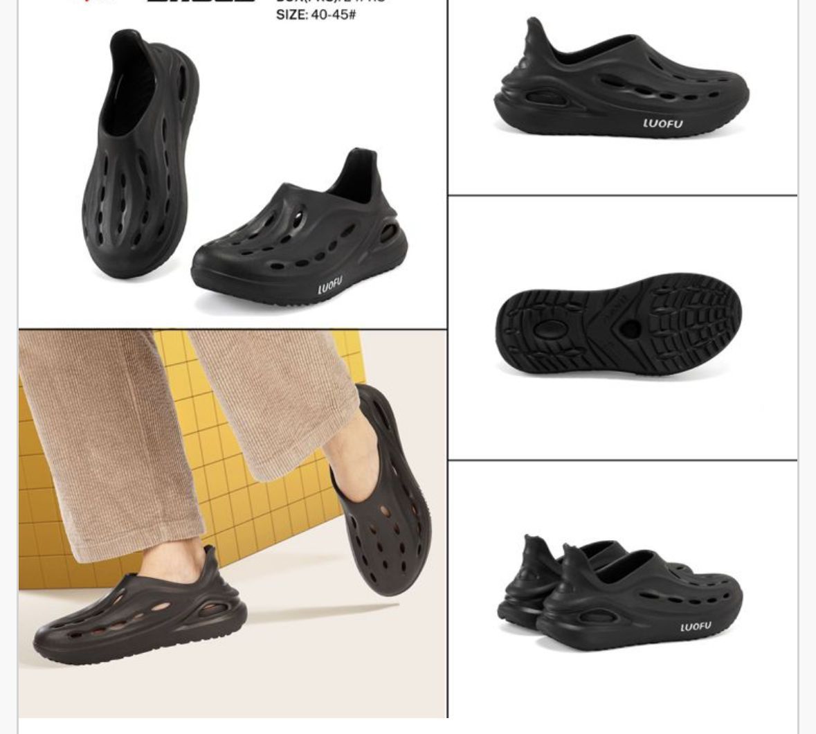 SCARPE DA MARE EVA LOUFU COLORE NERO UOMO