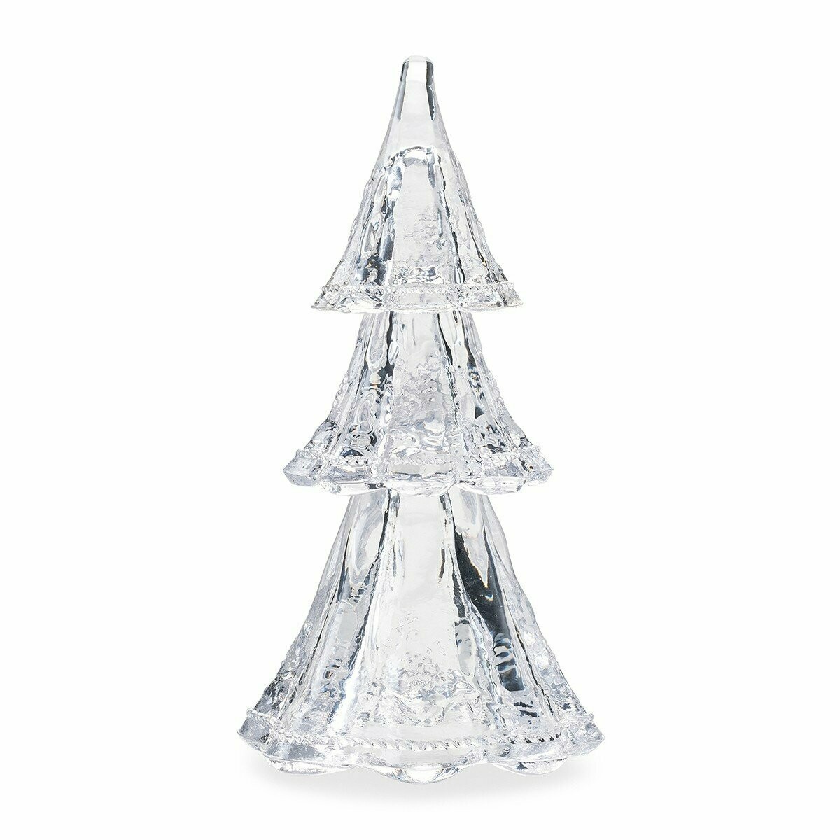 3 Tier Stacking Clear Glass Tree 9"