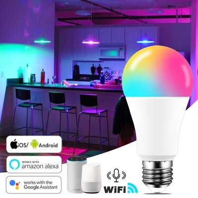 Smart Light Bulb 15W WIFI RGB lamp E27