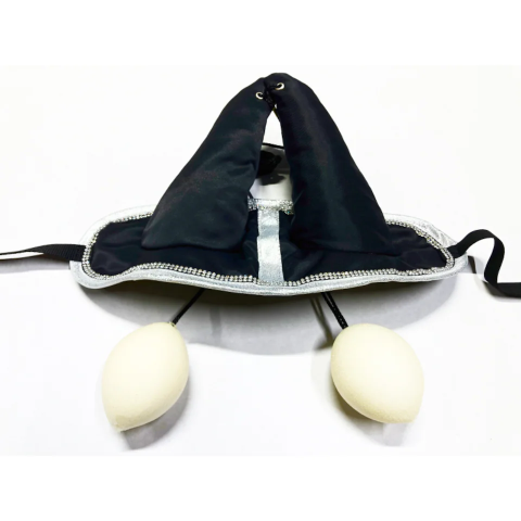 Finntack Elite Ohrenkappe mit Bling zum Ziehen mit Bommel