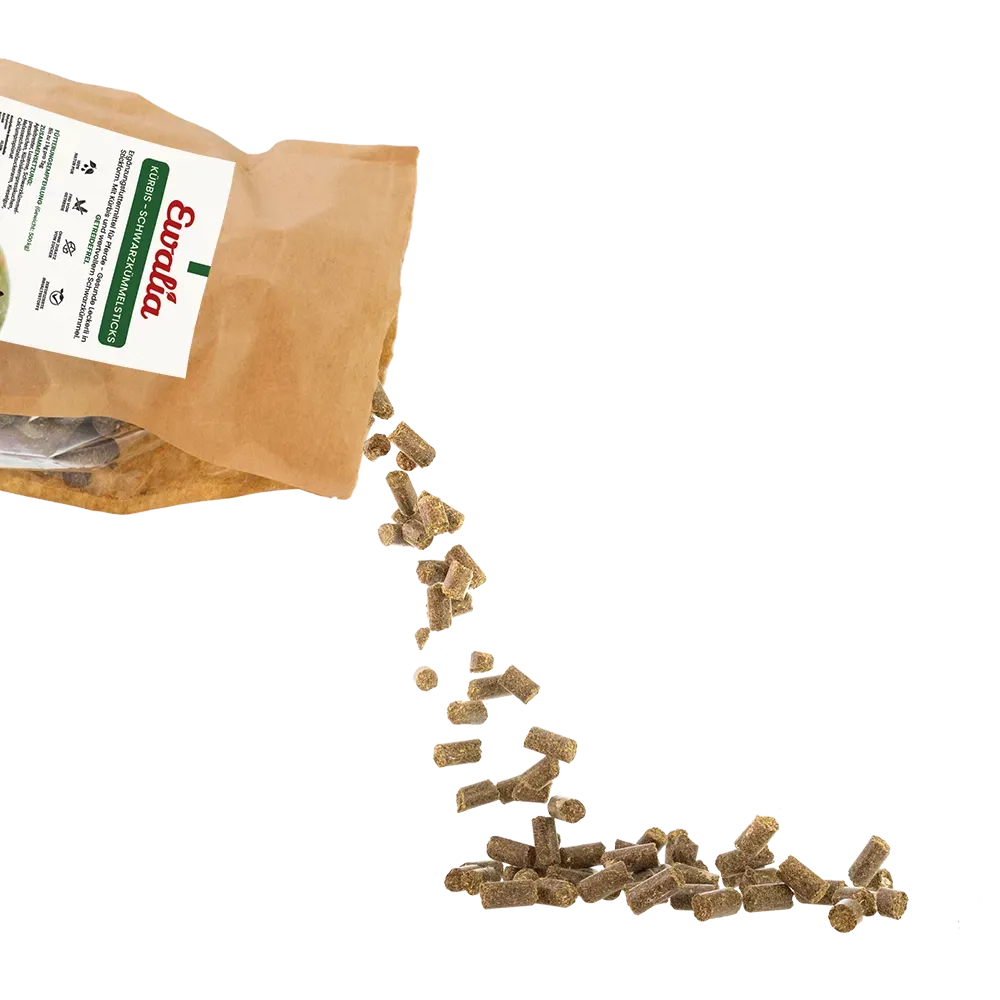 EWALIA Kürbis - Schwarzkümmelsticks für Pferde 1kg