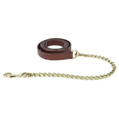 GP-Tack Leder Messing Führkette