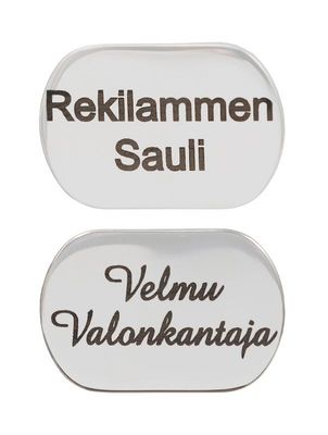 Wahlsten Metall-Rosette mit Name für Stirnriemen Wahlsten Metall-Rosette mit Name für Stirnriemen