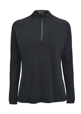 Wahlsten Galena Damen Longsleeve – mit ½-Zip, Schwarz Wahlsten Galena Damen Longsleeve – mit ½-Zip, Schwarz