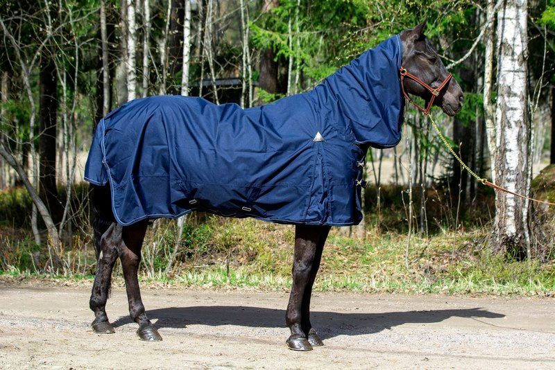 Wahlsten Fulldrop Outdoordecke 600D – Regendecke mit festem Halsteil, Navy (0 g Füllung)