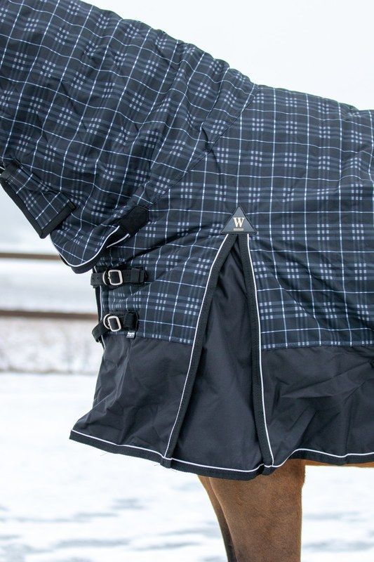 Wahlsten Bondi Outdoordecke – 600D, 300 g, Fullneck, Black Check