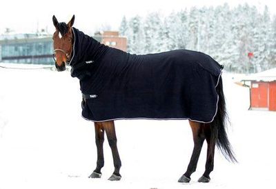 Wahlsten Fleececooler HIIT – Abschwitzdecke mit Halsteil, Schwarz