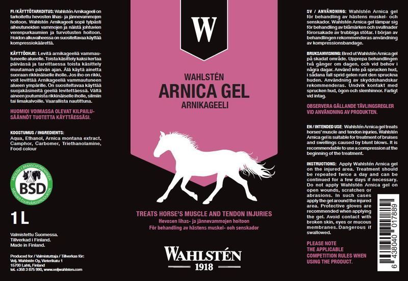Wahlsten Arnika Gel 1000ml