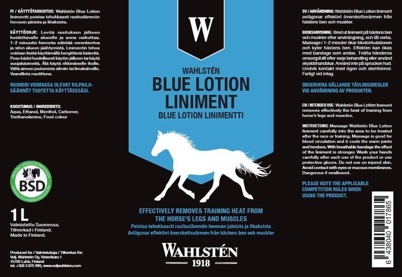 Wahlsten Blue Lotion - 1000ml