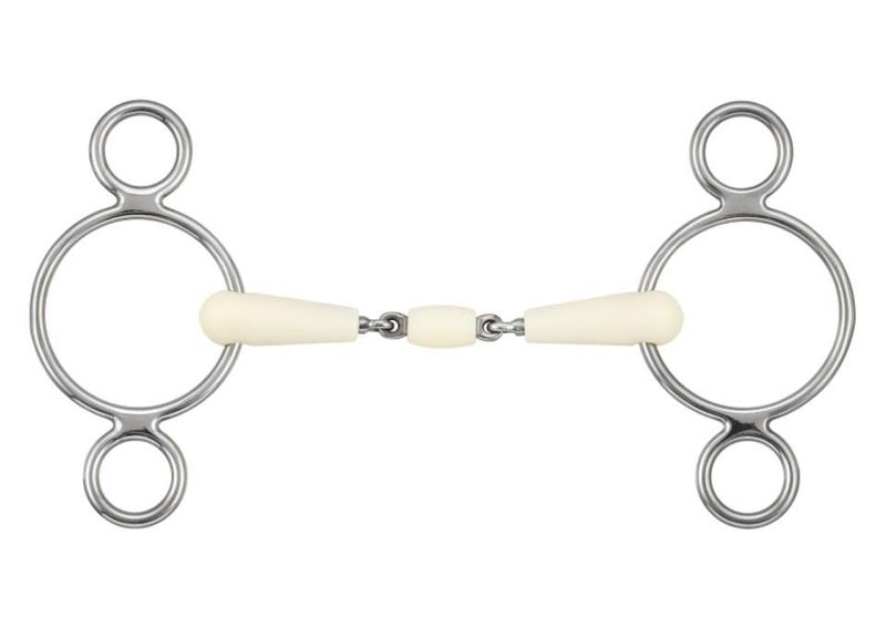 Happy Mouth Gebiss 3-teilig mit Rolle & 2-Ring-Gag Happy Mouth Gebiss 3-teilig mit Rolle & 2-Ring-Gag