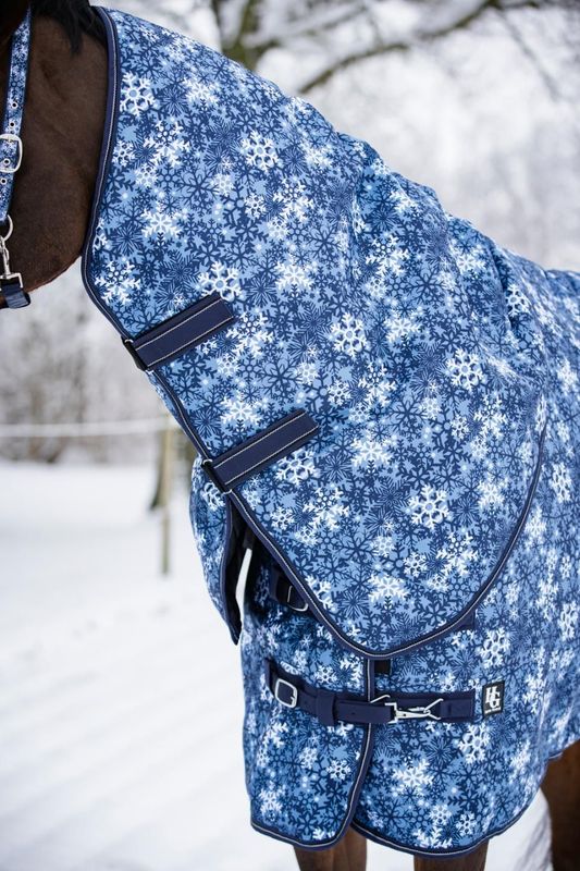 Horse Guard Snowflake 1200D Outdoordecke – 200 g mit abnehmbarem Halsteil