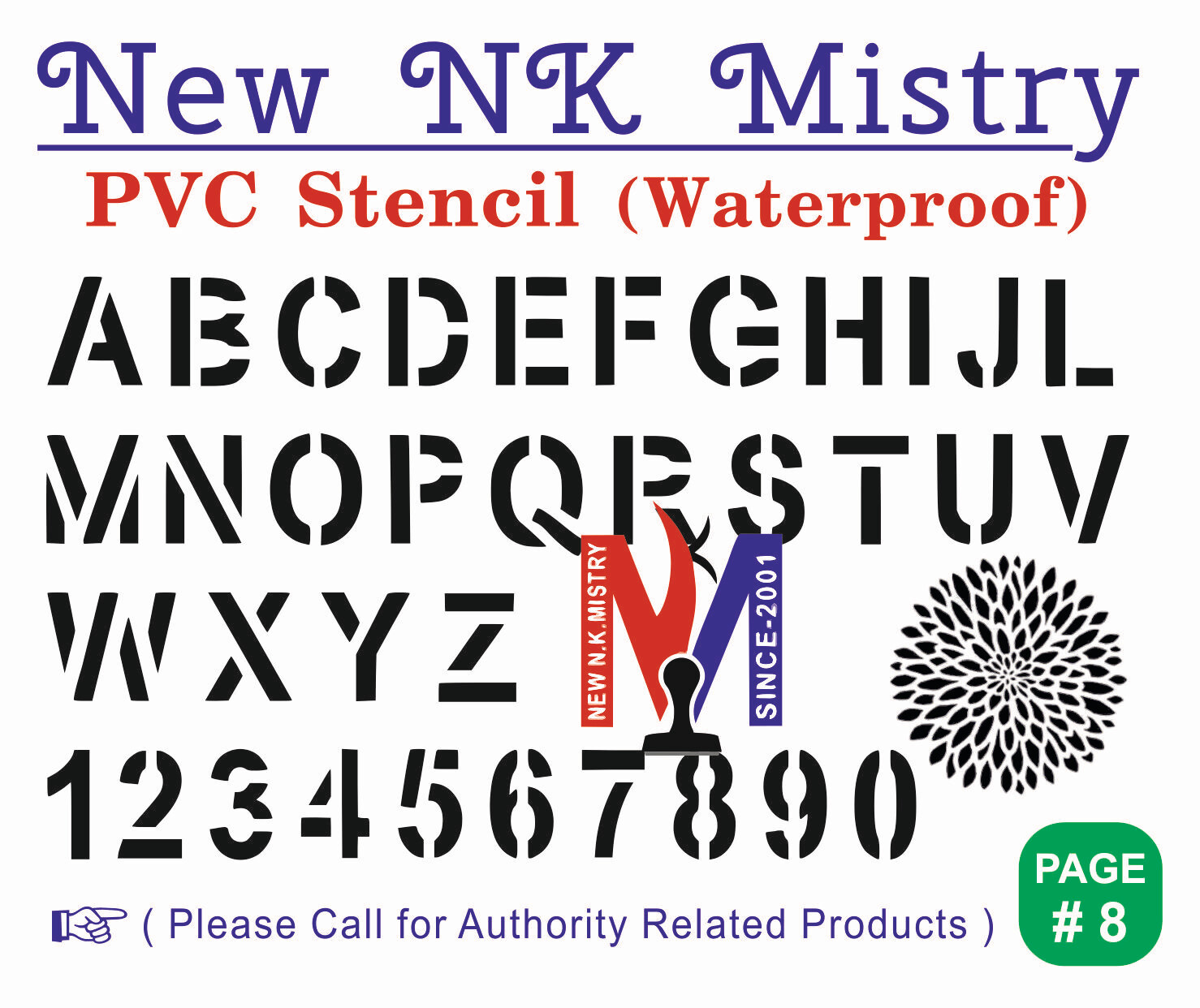 PVC Stencil - Waterproof quality