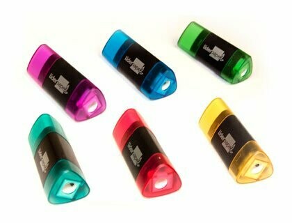 Sacapuntas con compartimento y goma