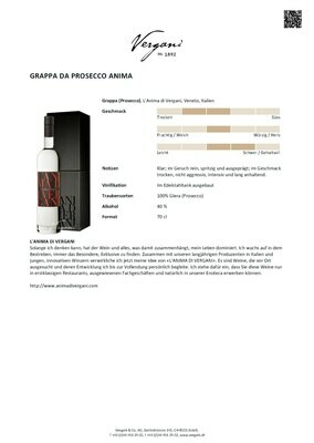 Grappa da Prosecco Anima