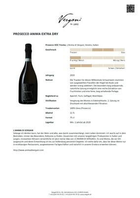 Prosecco Treviso DOC - Extra Dry millesimato