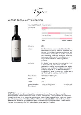 AltoRe Toscana igt Chioccioli