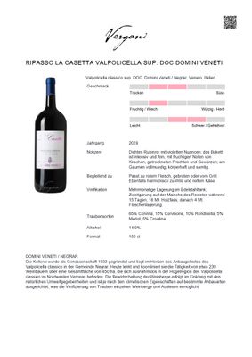 Ripasso La Casetta Valpolicella sup. DOC Domini Veneti