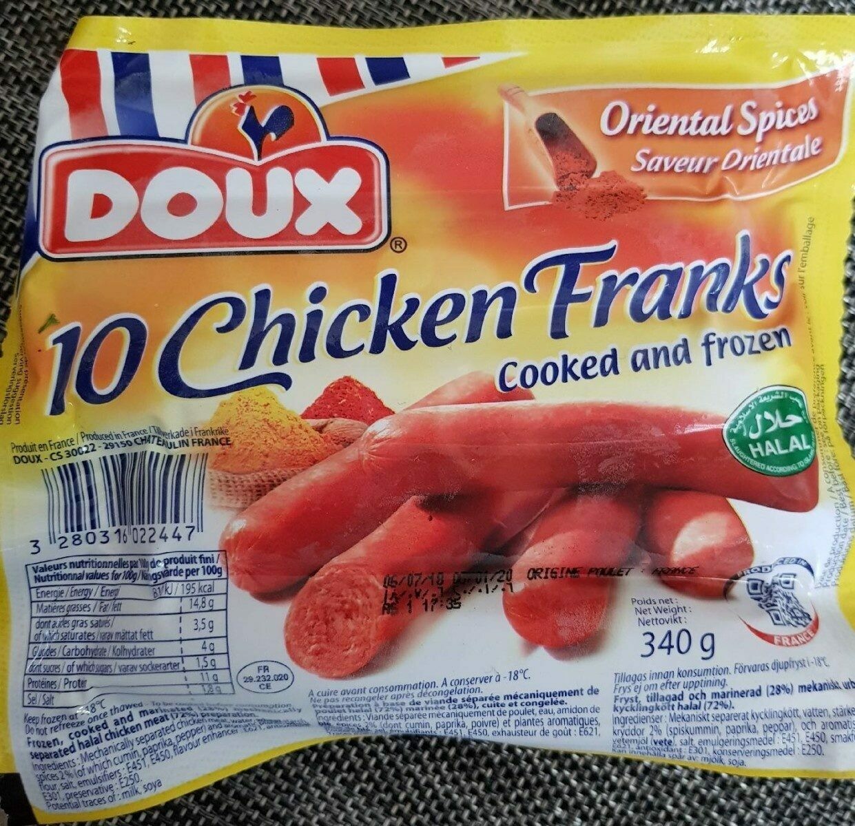 Doux 10 Chicken Franks sousage