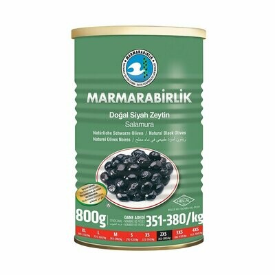 Turkish black olives Marmarabirlik in brine tin
