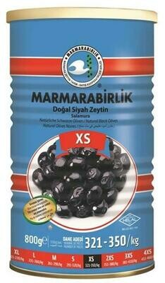 Turkish black olives Marmarabirlik in brine tin